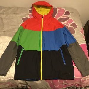 Burton Dryride Color Block Mens Snowboard Ski Jacket Size Large